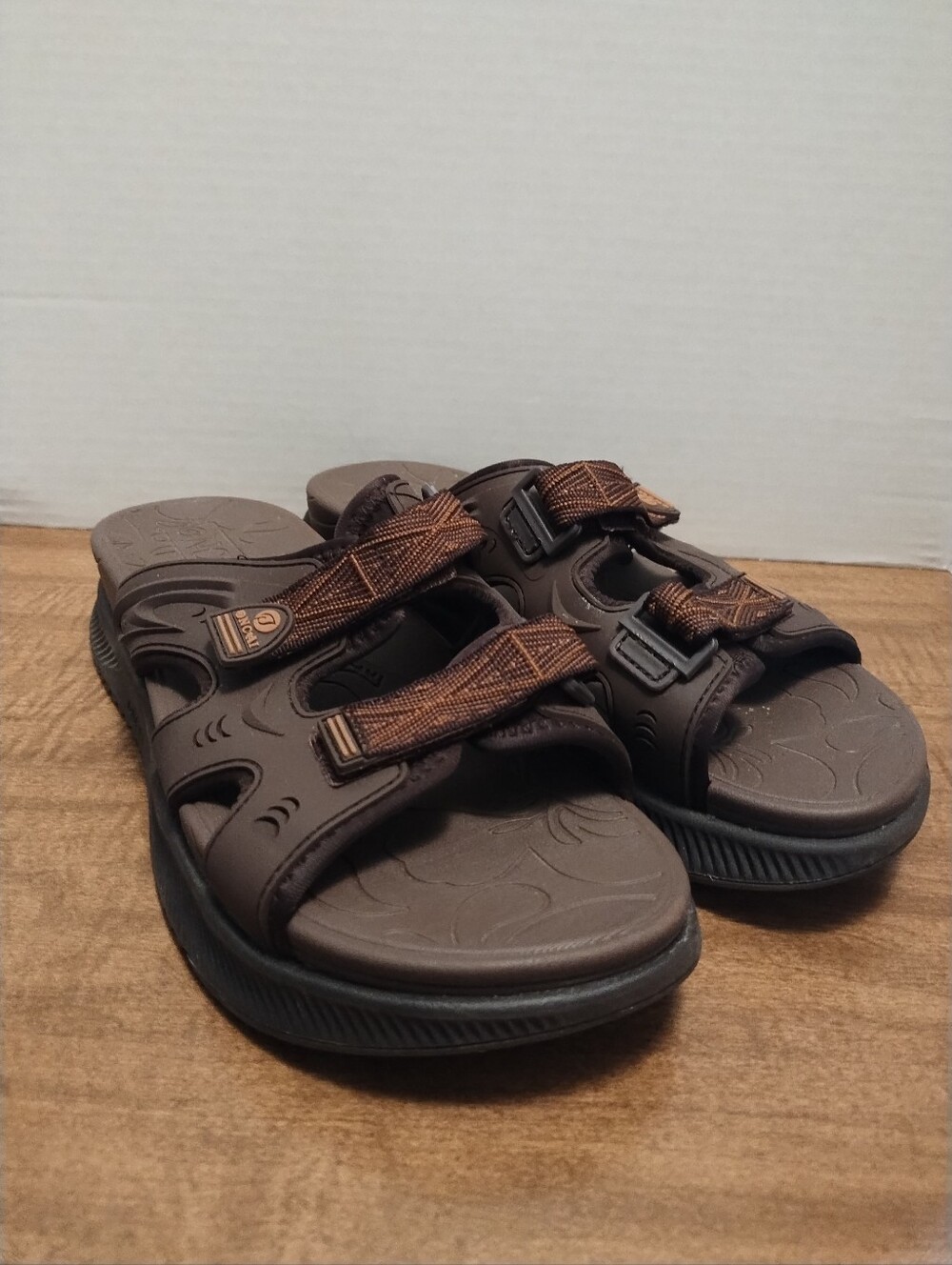 Women's Oncai Brown Adjustable Slide Sandals